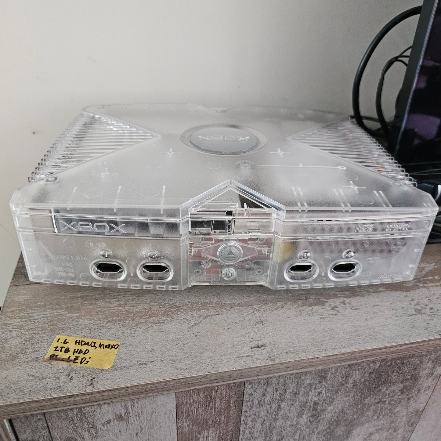 Microsoft Xbox Crystal Clear Limited Edition - HDMI - 2TB HDD 🔹️Blue LEDs🔹️