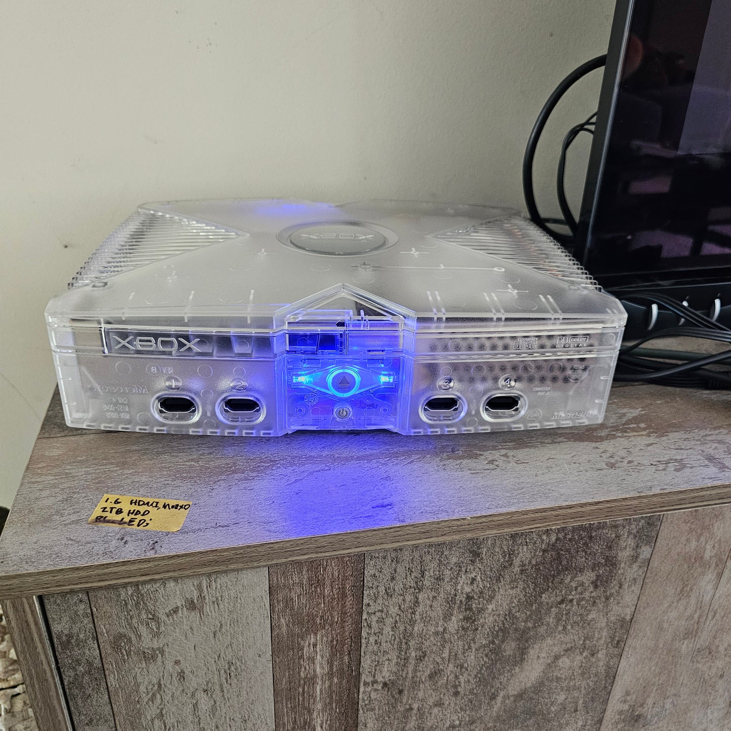 Microsoft Xbox Crystal Clear Limited Edition - HDMI - 2TB HDD 🔹️Blue LEDs🔹️